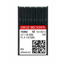 Промислові голки для флетлоків Groz-Beckert UY 118 GBS Nm 90/14 RG
