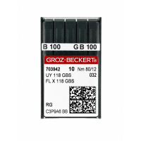 Промислові голки для флетлоків Groz-Beckert UY 118 GBS Nm 80/12 RG