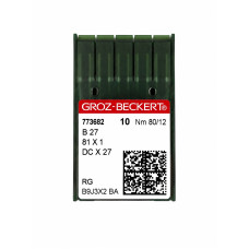 Промислові голки для оверлока Groz-Beckert B27 (DCx27) Nm 80/12 RG
