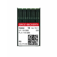 Промислові голки для флетлоків Groz-Beckert UY 118 GBS Nm 75/11 RG