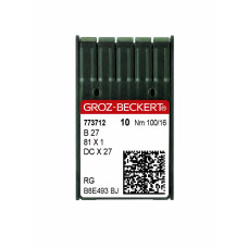 Промислові голки для оверлока Groz-Beckert B27 (DCx27) Nm 100/16 RG