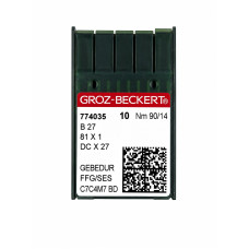 Промислові титанові голки для оверлока Groz-Beckert B27 GEBEDUR (DCx27) Nm 90/14 FFG/SES