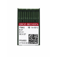 Промислові голки для оверлока Groz-Beckert B27 (DCx27) Nm 80/12 FFG/SES