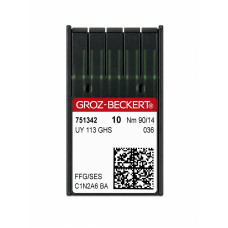 Промислові голки для поясних та багатоголкових машин Groz-Beckert UY 113 GHS Nm 90/14 FFG/SES